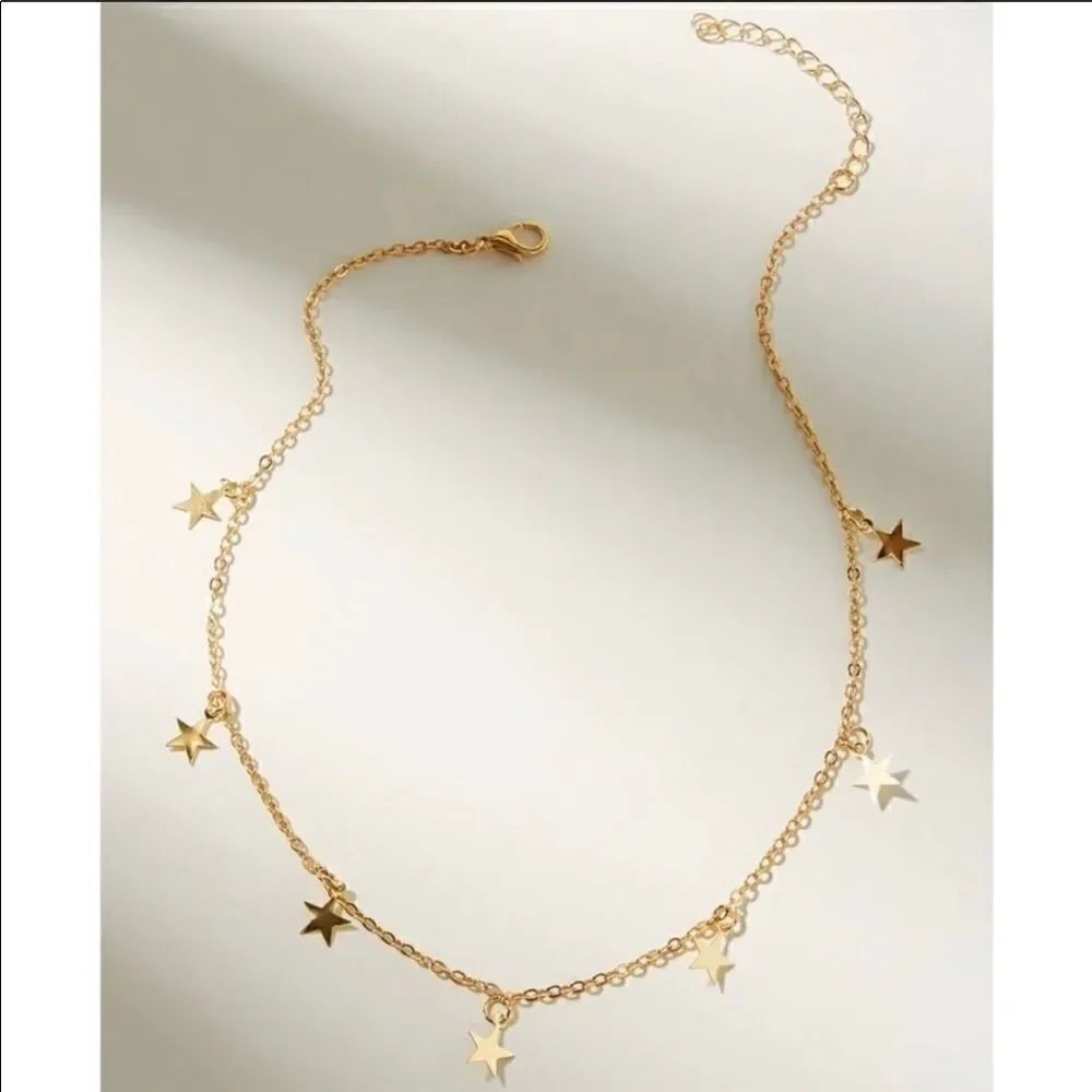 Necklace Chocker Stars Zinc Alloy - Picture 3 of 5